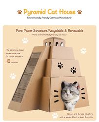 Pet Cat House Cat Toys Pet Supplies Diy Large Foldable Corrugated Cat Scratching Board Cardboard Utility Model