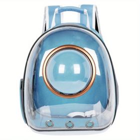 Pet Carrier Backpack, Space Capsule Bubble Cat Backpack Carrier, Waterproof Pet Backpack Outdoor Use (Color: sky blue)