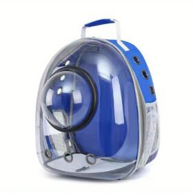 Pet Carrier Backpack, Space Capsule Bubble Cat Backpack Carrier, Waterproof Pet Backpack Outdoor Use (Color: Blue)