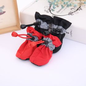 Pet Dog shoes Waterproof chihuahua Anti-slip boots zapatos para perro puppy cat socks botas sapato para cachorro chaussure chien (Color: Red, size: 7)