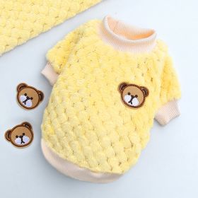 New Winter Pet Clothes; Cute Fleece Puppy Dress Warm Cat Coat; Pet Apparel; For Small & Medium Dogs (Color: Apricot, size: M)