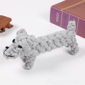Natural Jute Dog Chewing Rope For Dental Tough With Cute Animals Fruit Eco-Friendly Knot (Style: Dog)