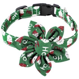 Sunflower Christmas Pet Collar Pet Bow Tie Collar With Adjustable Buckle For Dogs And Cats (Color: Army Green, size: S)