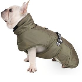 Large Dog Winter Fall Coat Wind-proof Reflective Anxiety Relief Soft Wrap Calming Vest For Travel (Color: Olive, size: XXL)