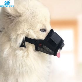 Breathable dog mouth cover; universal for big and small dogs; adjustable velcro (colour: Pink [basic], size: M code)