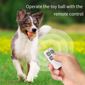 Interactive Dog Chew Toy Ball; Dog Balls Toy; USB Rechargeable Electric Pet Toy With LED Light (Color: yellow)