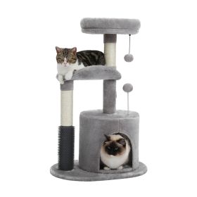 Indoor Funny Cozy Small Cat Tree Condo (type: Style B, Color: Gray)