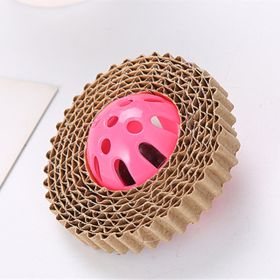 Corrugated Paper Cat Toy Plastic Ball