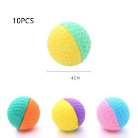 Pet Cat Toy Ball Latex Color Foam Band Feather Interaction