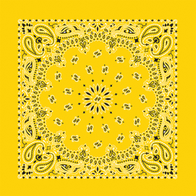 BANDANNA Paisley Lemon 12pk