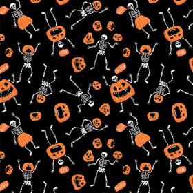 BANDANNA Halloween Skeletons & Pumpkin Glow 12pk