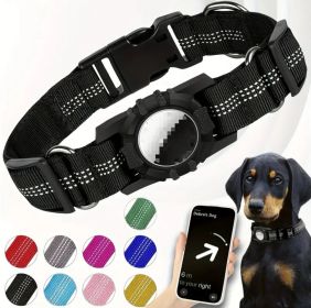 Dog Collar, Reflective Dog Collar For AirTags, Soft Nylon Pet Collar For Small Medium Large Dog