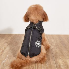 Pet Warm Dog Cotton-padded Clothes Fleece-lined Thickened Reflective Gallus