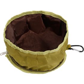 Portable Folding Outdoor Waterproof Oxford Cloth Easy To Clean Dog Bowl