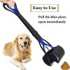Poop Scooper for Dog Jaw Clamp Heavy Duty Long Handle Poop Scooper for Dog Pet Cat for Grass Gravel Pick pet pooper collector
