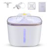 Guipure 2.0L Anti-Cold Cat Water Fountain With Light Notification; Filtered Functional