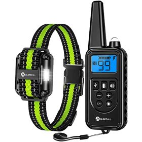 Dog Training Collar with Remote; Electronic Dog Shock Collar with Beep; Vibration; Shock; Light and Keypad Lock Mode; Waterproof Electric Dog Collar S