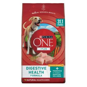Purina One +Plus Dry Dog Food Digestive Health Formula 31.1 lb Bag