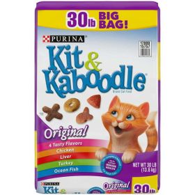 Purina Kit & Kaboodle Origina Dry Cat Food 30 lb Bag