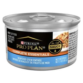 Purina Pro Plan Complete Essentials Wet Cat Food Seafood Stew, 3 oz Can (24 Pack)