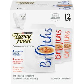 Purina Fancy Feast Classic Wet Cat Food Variety Pack, 1.4 oz Pouches (12 Pack)