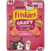Friskies Gravy Swirlers Savory Chicken & Salmon Dry Cat Food, 16 lb Bag