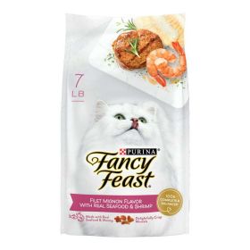 Purina Fancy Feast Wet Cat Food Filet Mignon Real Seafood Shrimp, 3 lb Bag