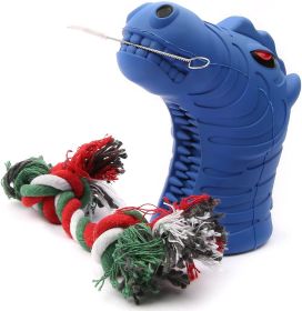 3-in-1 Interactive Dog Chew Toy with Brush and Rope