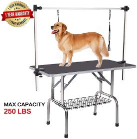 Professional Dog Pet Grooming Table Large Adjustable Heavy Duty Portable w/Arm &amp; Noose &amp; Mesh Tray