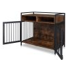 41 "Furniture Dog Cage, Metal Heavy Duty Super Sturdy Dog Cage, Dog Crate for Small/Medium Dogs, Double Door and Double Lock, with Storage and Anti-ch
