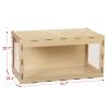Wooden Hamster Cage Small Animals House, Acrylic Hutch for Dwarf Hamster, Guinea Pig, Chinchilla, Opening Top with Air Vents