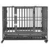 Dog Cage with Wheels Steel 40.2"x28.3"x33.5"