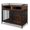 38.6 "Furniture Dog Cage, Metal Heavy Duty Super Sturdy Dog Cage, Dog Crate for Small/Medium Dogs, Double Door and Double Lock, with Storage and Anti-