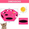 FluffyDream Interactive Cat Maze Box Toy; Electrical Cat Exercise Teaser Toy with Plush Tail & Ball Contains Bells; Fluffy Toys; Toys for Indoor Cats;