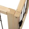 Wood Freestanding Pet Gate;  38"-71" Length Adjustable Dog Gate;  Safety Fence for Stairs Doorways;  Natural