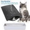 Cat Litter Mat, Kitty Litter Trapping Mat, Double Layer Mats with MiLi Shape Scratching design, Urine Waterproof, Easy Clean, Scatter Control 21" x 14