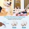Dog Nail Grinder 2 Speeds Quiet USB Rechargeable Pet Nail Grinder Professional Pet Nail Trimmer Cordless Paws Grooming
