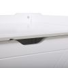 Cat Washroom Bench, Wood Litter Box Cover with Spacious Inner, Ventilated Holes, Removable Partition, Easy Access, White XH