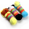 Funny Lion Giraffe Panda Shape Dog Toys Bite Resistant Short Plush Small Large Dog Squeaking Sound Toys Pet Supplies