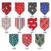 Holiday Dog Bandanas Classic Christmas Cat Triangle Bibs Pets Scarf Accessories for Small Medium Large Size Pets Festival Props