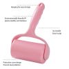 Replaceable Rolls Handle Sticky Roller Sticky Dust Paper Tearable Adhesive Brush Clothes Lint Brush Hair Remover Kit With Handle