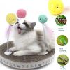 pack of 3; Cat Fluffy Toys Interactive Ball Catnip Cat Training Toy; Pet Playing Ball Squeaky Torch Sound Toy