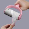 Replaceable Rolls Handle Sticky Roller Sticky Dust Paper Tearable Adhesive Brush Clothes Lint Brush Hair Remover Kit With Handle