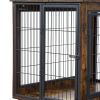 Furniture Dog Cage Crate with Double Doors(Rustic Brown; 38.58''W*25.2''D*27.17''H)