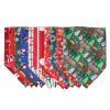 Holiday Dog Bandanas Classic Christmas Cat Triangle Bibs Pets Scarf Accessories for Small Medium Large Size Pets Festival Props