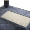 Multi-Level Cat Condo with pentagonal cat litter for Kittens Tall Cat Climbing Stand with Plush Toys - light gray XH