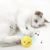 pack of 3; Cat Fluffy Toys Interactive Ball Catnip Cat Training Toy; Pet Playing Ball Squeaky Torch Sound Toy