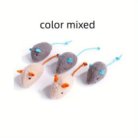 Cat Toys Plush Simulation Mouse Shaped Toy For Cats Kitten Interactive Toy Pet Supplies Pet Toy (Color: Color Mixed)