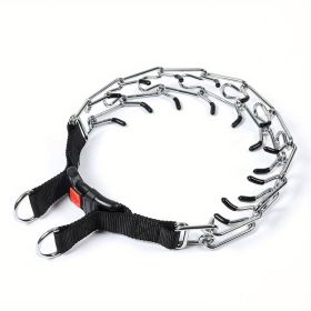 Dog Prong Collar, Adjustable Dog Training Collar For Medium Large Dogs, Pet Collar (Color: Black, size: XL)