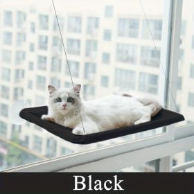 Cat Window Hammock 360Â¬âˆž Sunny Seat Space Saving Cat Beds For Indoor Cats (Color: Black)